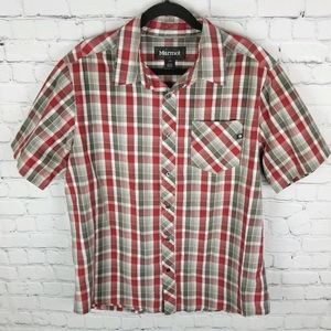 MARMOT | plaid short sleeve button up shirt
